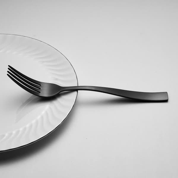 Bestickset - ARTHUR MARTIN - AM5136 - 24 delar - Rostfritt stål - Svart finish