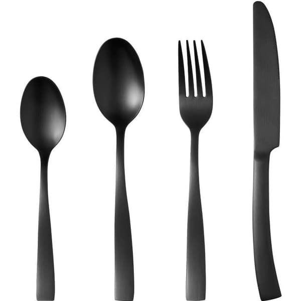 Bestickset - ARTHUR MARTIN - AM5136 - 24 delar - Rostfritt stål - Svart finish