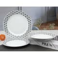 Miniatyrbillede 1 af 5: 18 dele porcelænsservice i sort-hvide geometriske former