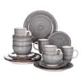 Miniatyrbillede 1 af 2: Porcelænssæt til middag, mikrobølgesikker, håndmalet design,16 stk
