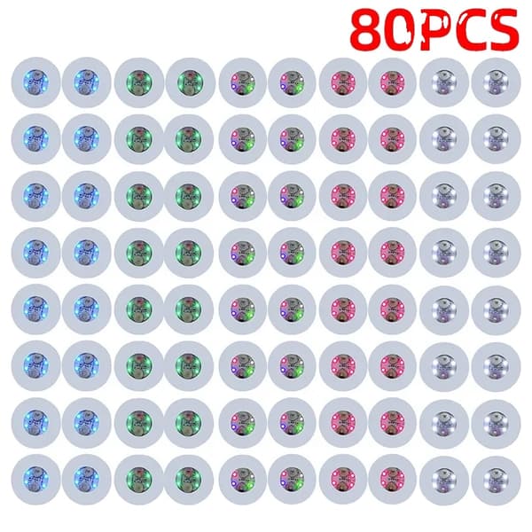 Bordskånere, Luminøs Design, Klassisk Stil,6cm, farverig 80PCs