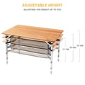 Miniatyrbild 4 av 6: KING CAMP Campingbord Bambu 100 x 65 cm