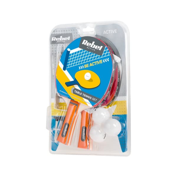 Set med bordtennisracketar med nät REBEL ACTIVE