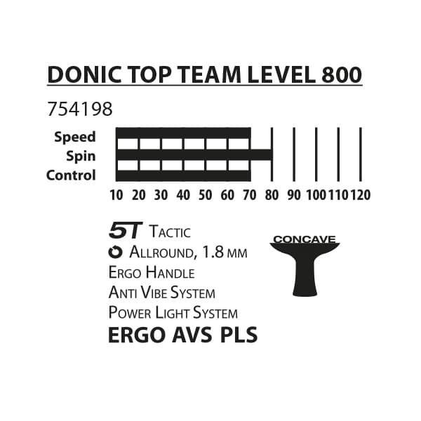 DONIC Top Team 800 bordtennisracket