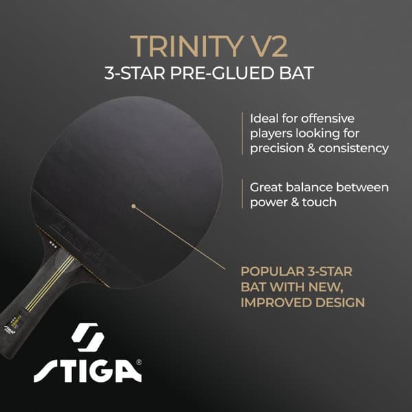 STIGA Pingisracket Trinity v2, 3-stjärnigt