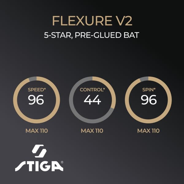STIGA Pingisracket Flexure v2, 5-stjärnigt