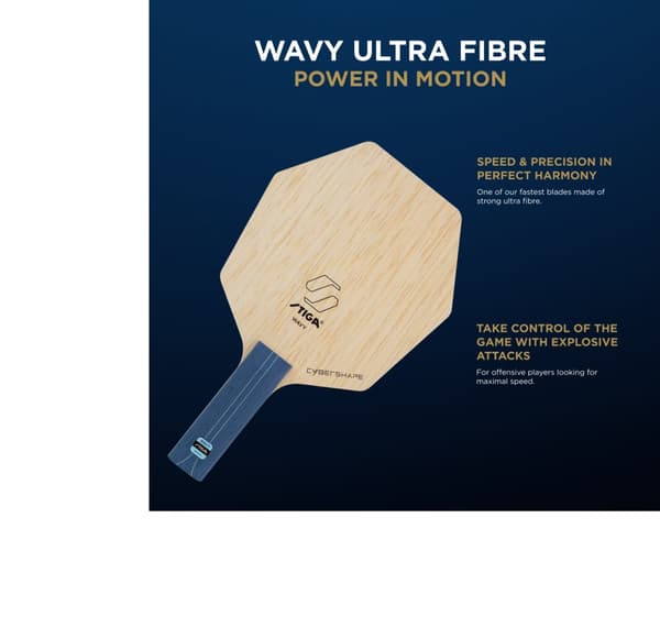 STIGA Pingisstomme Wavy Ultra Fibre Cybershape
