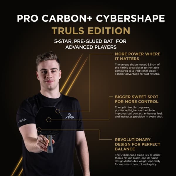 STIGA Pinigsrack Pro Carbon Plus Cybershape Truls Edition - 5-Star