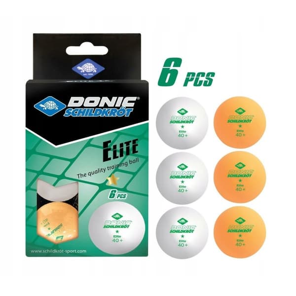 DONIC Elite TT-Ball Bordtennisbollar * 6 st. - vita och orange