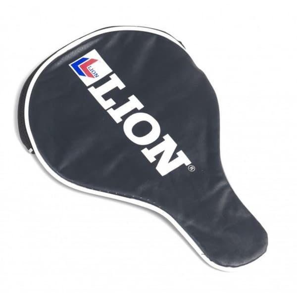Lion Vinyl Table Tennis Bat Cover Black/White One Size
