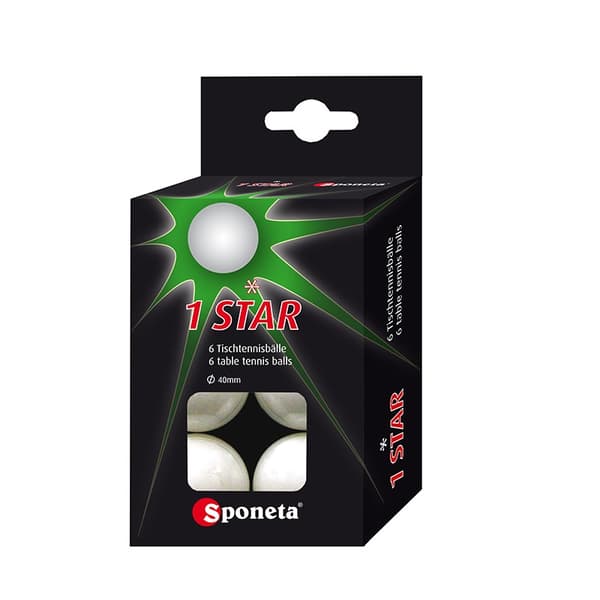SPONETA Ping Pong bordtennisbollar * 6 st