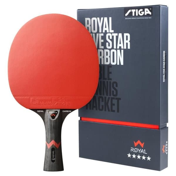 STIGA ROYAL FIVE STAR CARBON bordtennisracket - Röd - Vuxen - Blandad