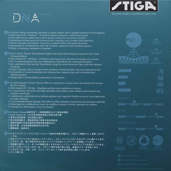 Bordtennisgummi DNA Hybrid M