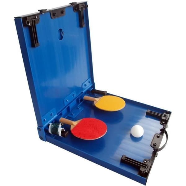 Minibordtennis/pingisbord - SCHILDKRÖT - 2 racketar och boll ingår - L 66 x D 33 x H 9 cm