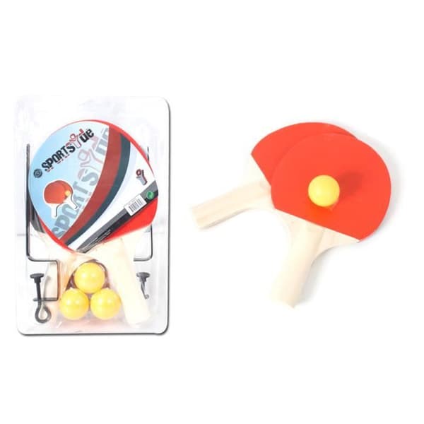 Ping Pong Rackets - MGM - Set om 2 med 3 bollar och 1 120 cm nät