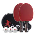 Miniatyrbild 1 av 2: JOOLA Bordtennisset DUO PRO 2 racketar + 3 bordtennisbollar + bordtennisöverdrag, röd-svart, 6-st.