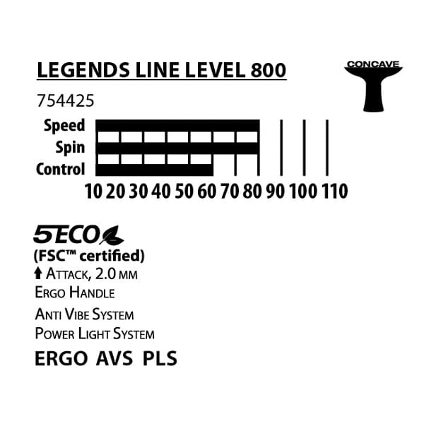 DONIC Legends 800 FSC bordtennisracket