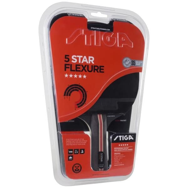 Pingisracket - Stiga - 5-stjärnig flex - S5 2,0 mm gummi - Lätt 5-lagers trä - Speed 95