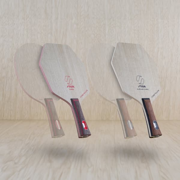 STIGA Färdiglimmat pingisracket Allround Classic Cybershape kontroll, nivå 3 – Platinum