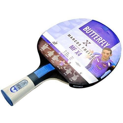 Butterfly Papillon Unisex Marcos Freitas MFX 4-nbspPan Asia bordtennisracket, svart/röd, full storlek