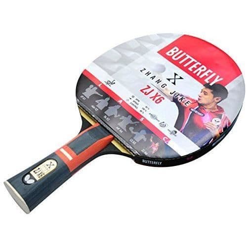Butterfly Mixed Butterfly 6-nbspZhang Jike Zjx 6-nbspWakaba bordtennisracket, svart/röd, full storlek -