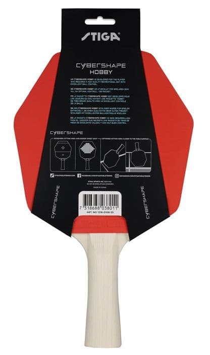 Stiga Cybershape Hobby Bordtennisracket - Lätt att spela Ping Pong Racket med Cybershape Shape