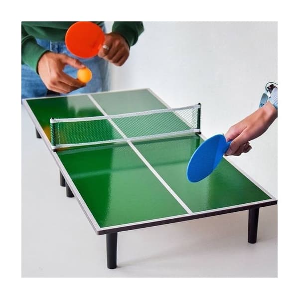 Miniatyr ping pong spel - Ej specificerat - Platsbyggd bord - 2 racketar - 4 bollar - ABS och trä