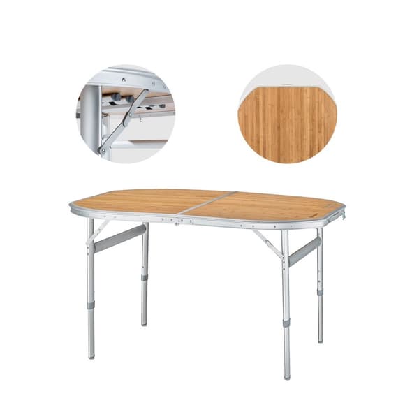 KING CAMP Bambus Folde Bambus Bord 120 x 80 cm