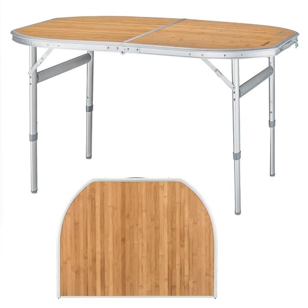 KING CAMP Bambus Folde Bambus Bord 120 x 80 cm