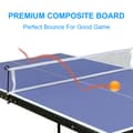 Miniatyrbild 4 av 5: 137,2 cm/4,5 fot hopfällbart bordtennisbord, bärbart pingisbordsset med nät, 2 bordtennispaddlar och 3 bollar, lätt att förvara, inomhus- och utomhuss