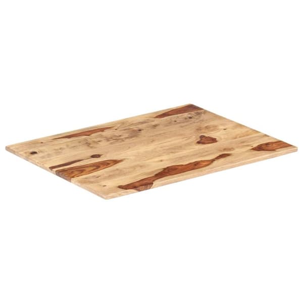 vidaXL Bordsskiva i massivt sheshamträ 15-16 mm 70x90 cm