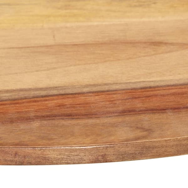 vidaXL Bordsskiva i massivt sheshamträ rund 25-27 mm 80 cm