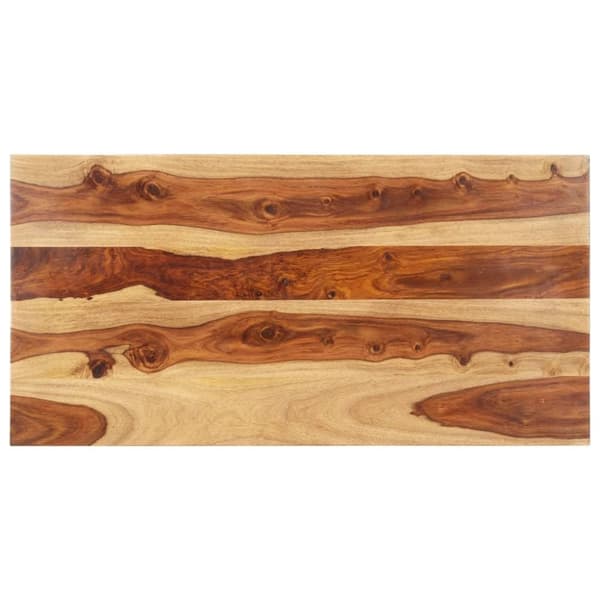 vidaXL Bordsskiva i massivt sheshamträ 25-27 mm 60x100 cm