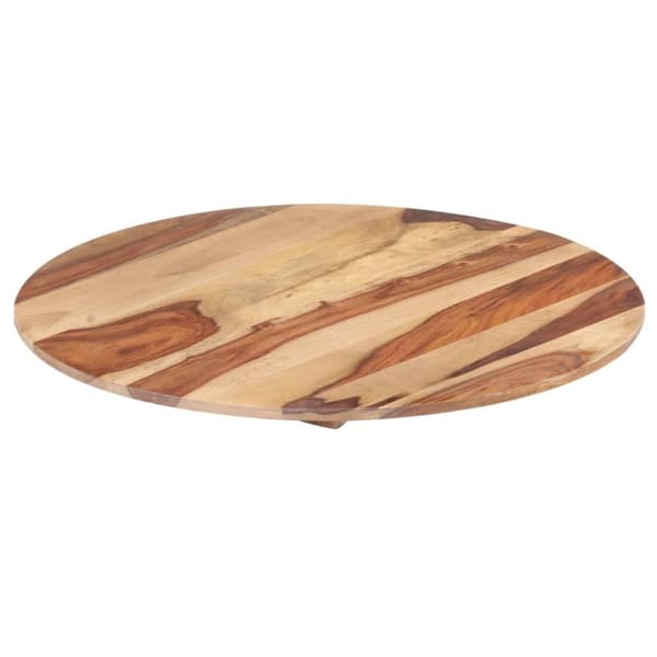 vidaXL bordplade 25-27 cm rund 60 cm massivt sheeshamtræ