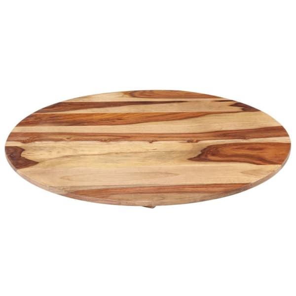 vidaXL bordplade 25-27 cm rund 60 cm massivt sheeshamtræ