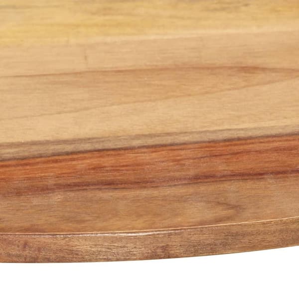 vidaXL bordplade 25-27 cm rund 60 cm massivt sheeshamtræ