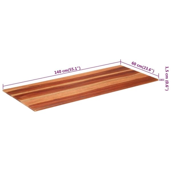 vidaXL Pöytälevy täysi akaasiapuu 15-16 mm 60x140 cm