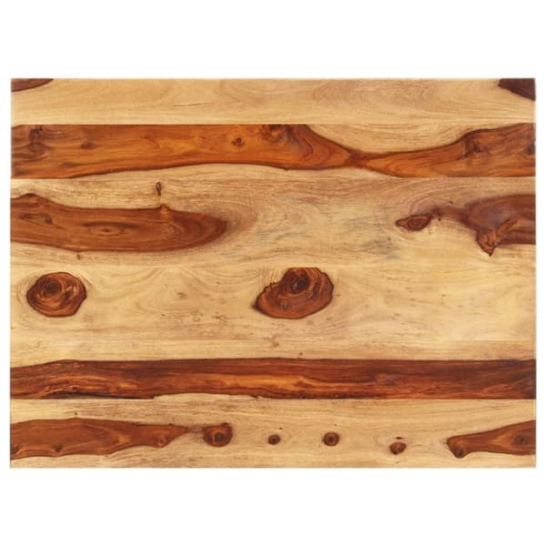 vidaXL bordplade 25-27 mm 70x90 cm massivt sheeshamtræ
