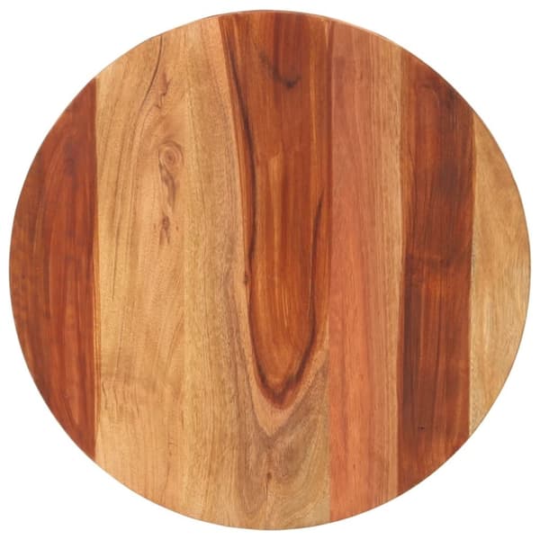 vidaXL bordplade 15-16 cm rund 50 cm massivt sheeshamtræ