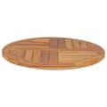 Miniatyrbilde 3 av 7: vidaXL Bordplate heltre teak 2,5 cm 70 cm