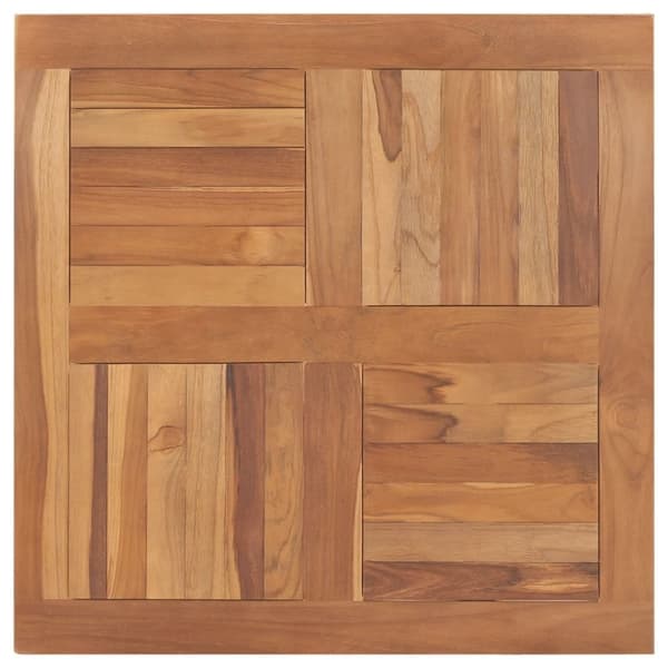 vidaXL Bordplate heltre teak kvadratisk 80x80x2,5 cm