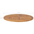 Miniatyrbilde 7 av 7: vidaXL Bordplate heltre teak 2,5 cm 80 cm