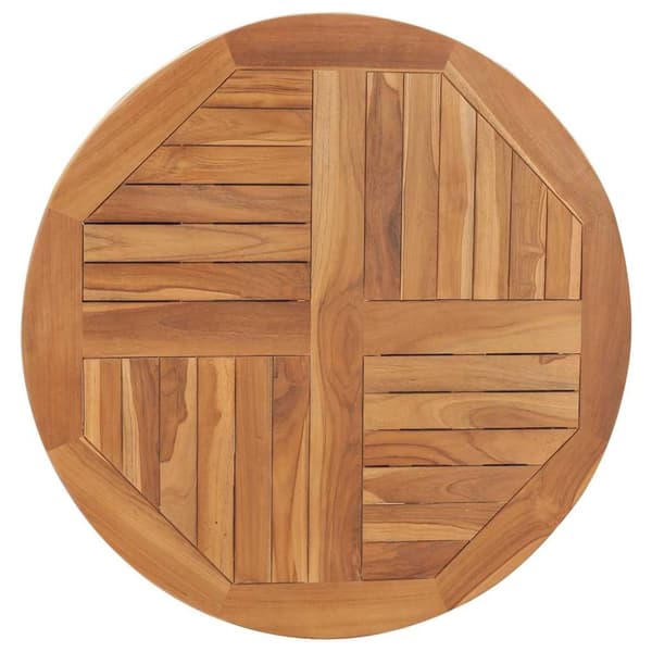 vidaXL Bordplate heltre teak 2,5 cm 80 cm