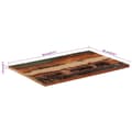 Pikkukuva 7 / 10: vidaXL Suorakulmainen pöytälevy 60x90 cm 25-27 mm täysi kierrätyspuu