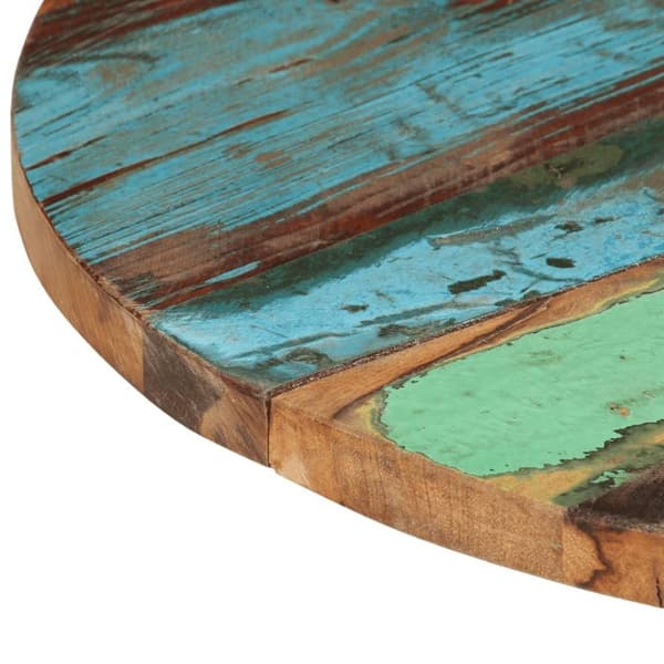 vidaXL Rund bordplate 60 cm 25-27 mm gjenvunnet heltre