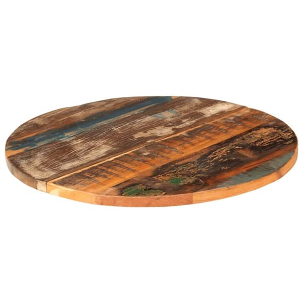 vidaXL Rund bordplate 60 cm 25-27 mm gjenvunnet heltre