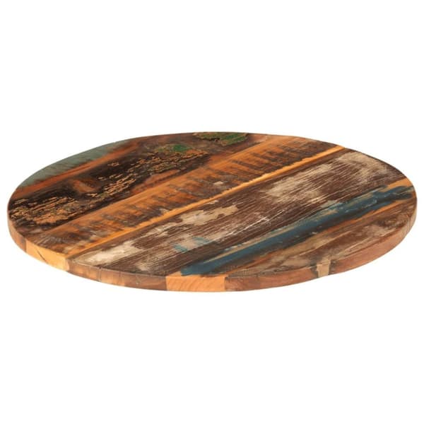 vidaXL Rund bordplate 60 cm 25-27 mm gjenvunnet heltre