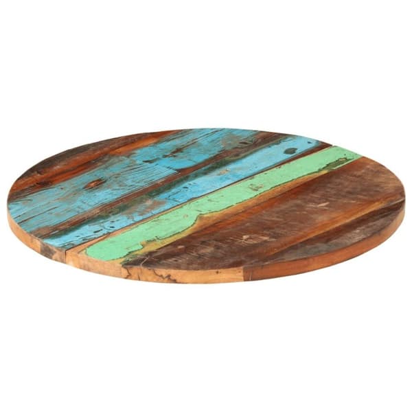 vidaXL Rund bordplate 60 cm 25-27 mm gjenvunnet heltre