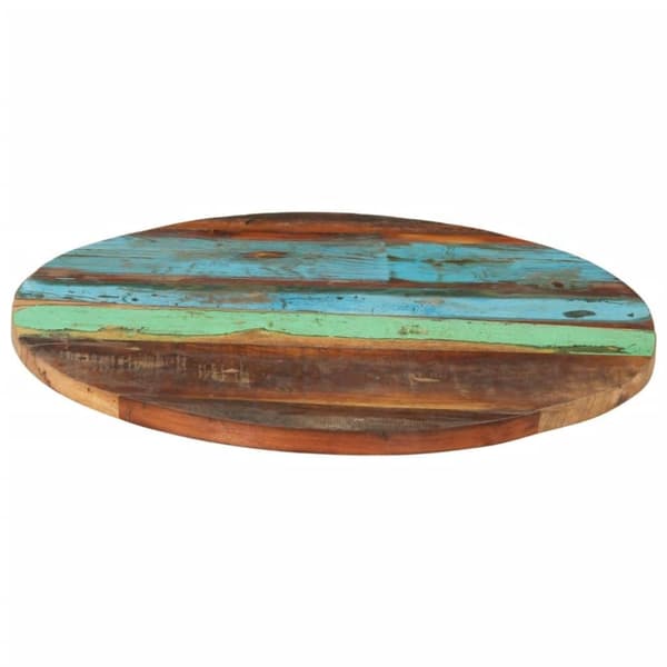 vidaXL Rund bordplate 60 cm 25-27 mm gjenvunnet heltre