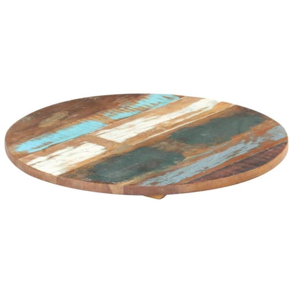 vidaXL Rund bordplate 60 cm 25-27 mm gjenvunnet heltre
